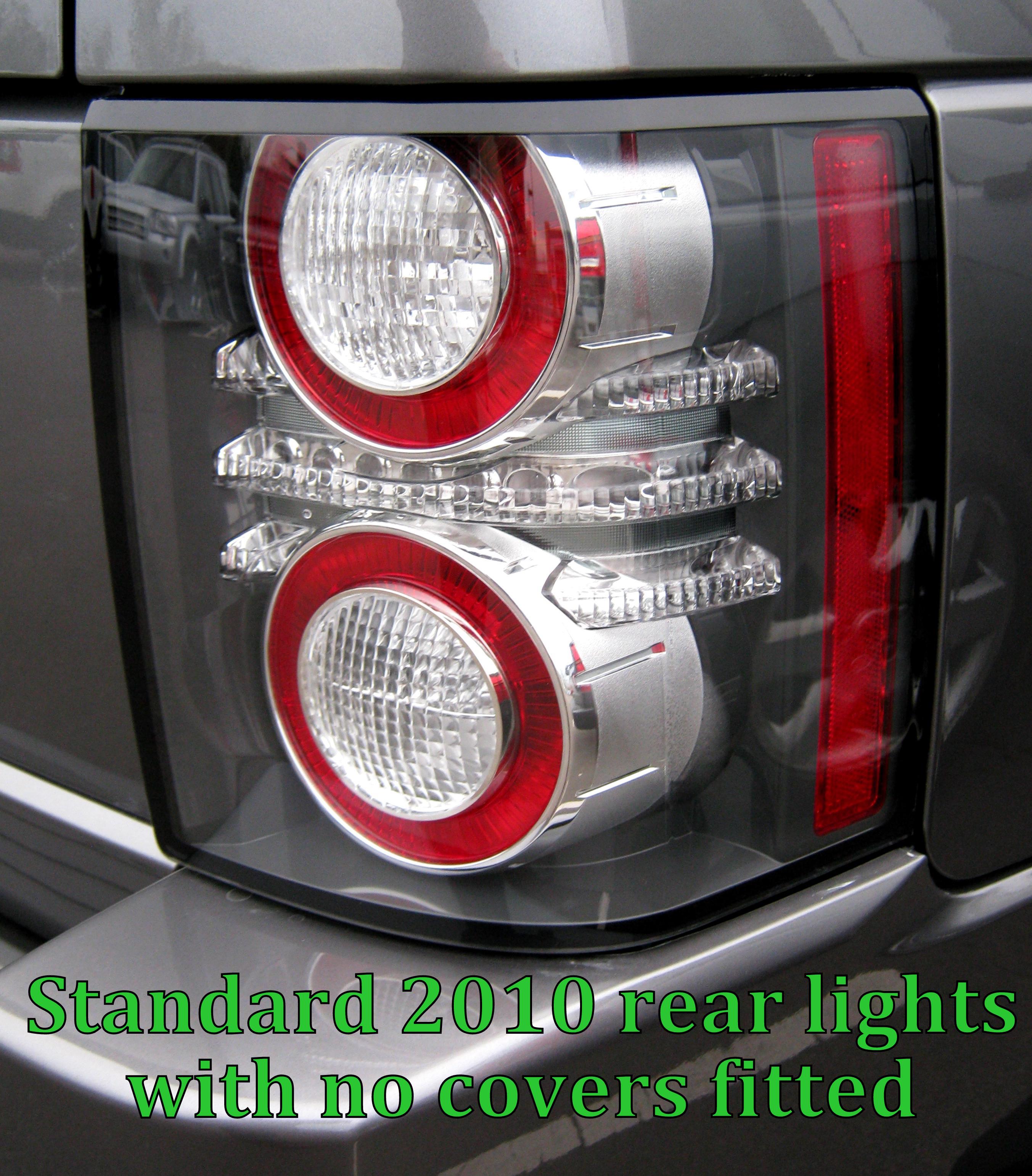 Chrome rear light lamp covers trims for Range Rover L322 Vogue 2010